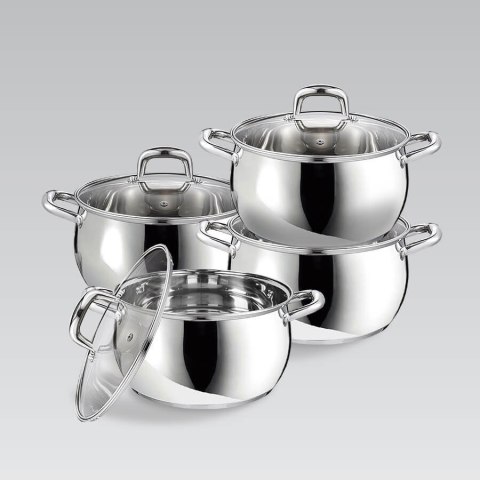 Zestaw garnków garnki komplet 8-ele 2L / 2.8L / 3.8L / 6.4L MAESTRO MR-3515-8