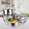 Zestaw garnków garnki komplet 9-ele 1.5L / 2L / 3L / 5L MAESTRO MR-2021
