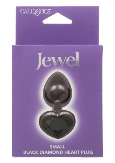 Diamond Heart Plug Small Black