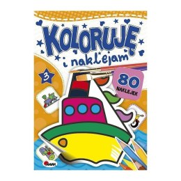 Koloruję i naklejam 3 AWM WYDAWNICTWO