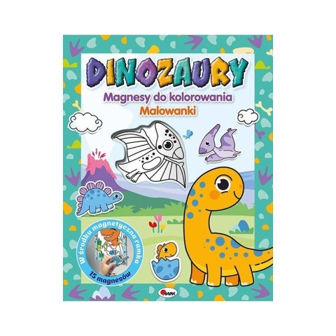 Magnesy do kolor. dinozaury AWM WYDAWNICTWO