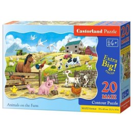 Puzzle 20el.maxi animals farm CASTOR