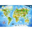 Puzzle 40 el.maxi world map CASTOR