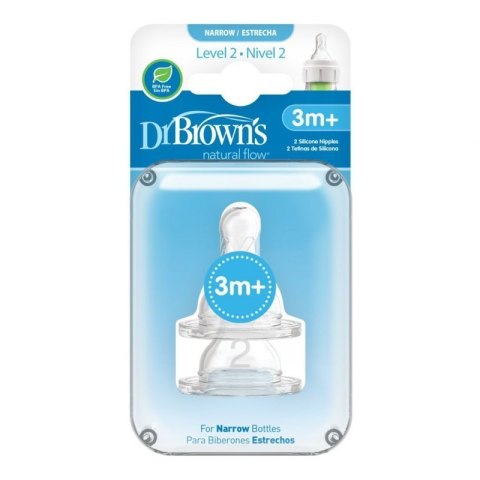 Smoczki 2 standard silicon 2 szt 3m+ DR BROWNS