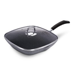 Patelnia grill 28cm z pokrywką BERLINGER HAUS Gray Stone Touch BH-6108
