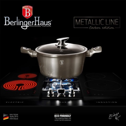 Zestaw garnków BERLINGER HAUS Metallic Line Carbon 9 ele. BH-1227-N