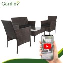 Meble ogrodowe rattanowe brązowe Gardlov 26911