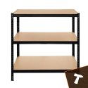 Regał magazynowy - czarny 220x100x45 Bigstren