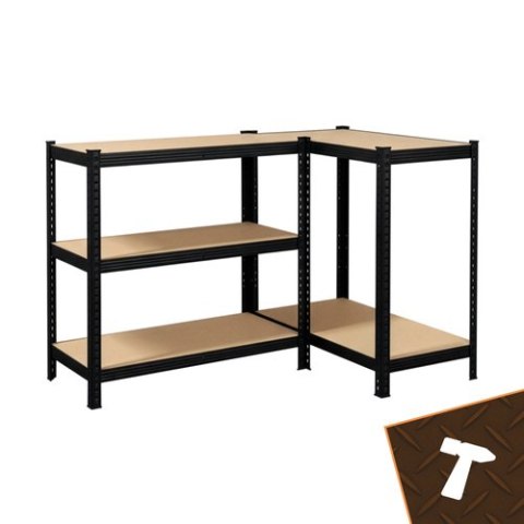 Regał magazynowy - czarny 220x100x45 Bigstren