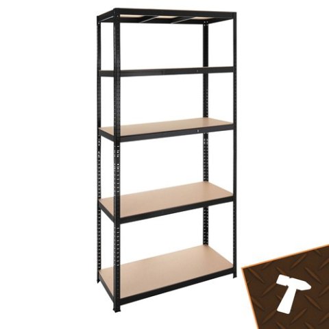 Regał magazynowy - czarny 220x100x45 Bigstren