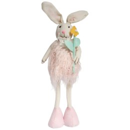 Zając Futrzany z kwiatkiem Ozdoba Wielkanocna Figurka 50 cm