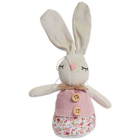 Zając STOJĄCY lniany Ozdoba Wielkanocna Figurka 20 cm CH