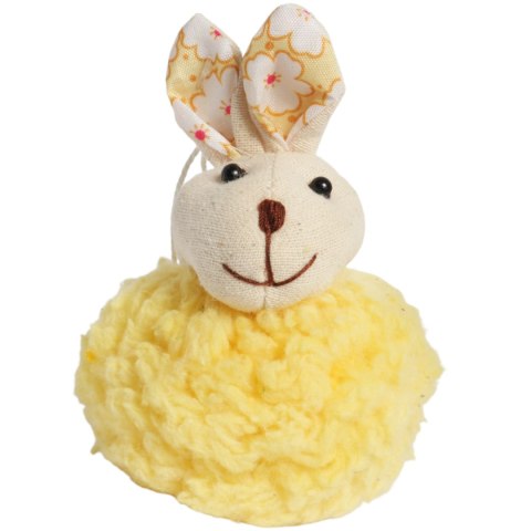 Zając pluszowy zawieszka Ozdoba Wielkanocna Figurka 11 cm żółta