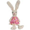 Zając siedzący Ozdoba Wielkanocna Figurka w różowej sukience 40 cm