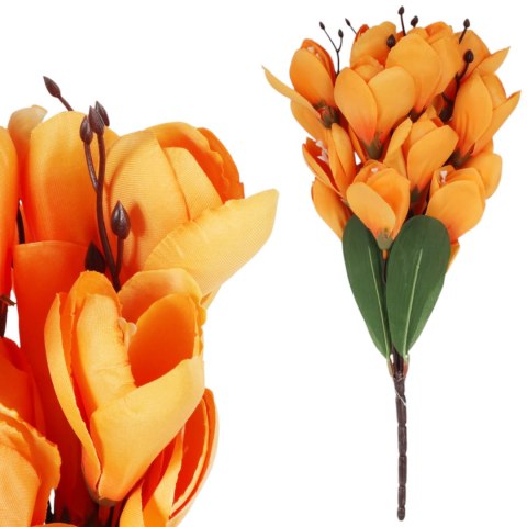 BUKIET MAGNOLII sztuczne kwiaty do wazonu KOMPOZYCJA pomarańczowa 37 cm