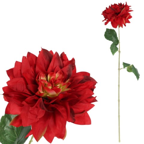 DALIA sztuczny kwiat do wazonu GEORGINIA żółta 64 cm