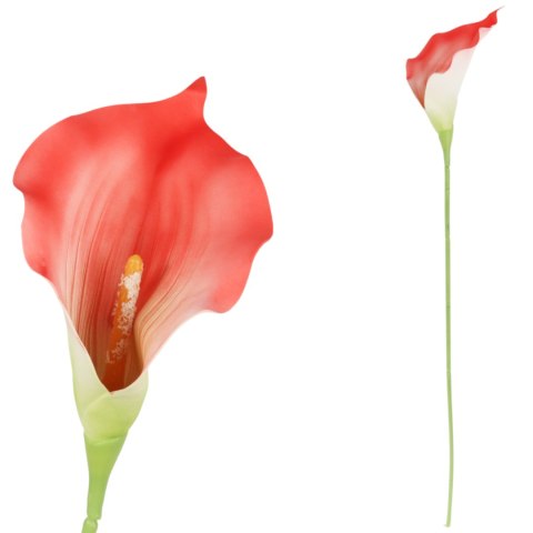 KALIA CALLA SILIKON GAŁĄZKA SZTUCZNA pomarańczowo-żółta 67 cm