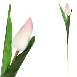 TULIPAN KWIAT SZTUCZNY do wazonu biały 40 cm