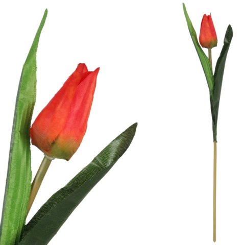 TULIPAN KWIAT SZTUCZNY do wazonu pomarańczowy 40 cm