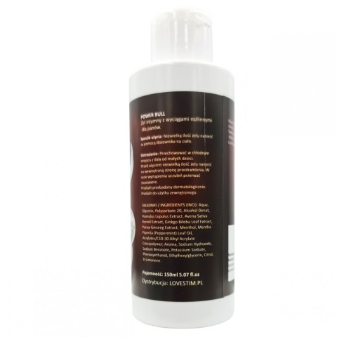Żel na Erekcję POWER BULL 150ml
