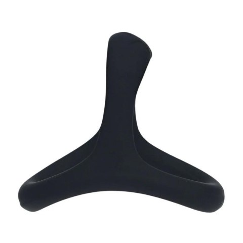Soft Bead Grip Silicone Cock and Ball Ring - Black