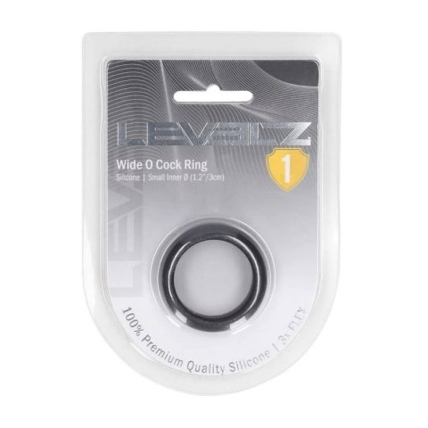 Wide O Silicone Cockring - S - 30mm - Black