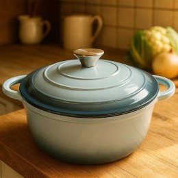 EMALIOWANY GARNEK ŻELIWNY 24cm 4L HAGE SEA SALT
