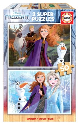 PUZZLE 2X50 DREWNO KRAINA LODU