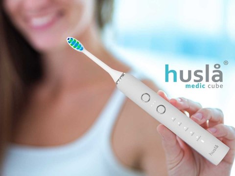 SZCZOTECZKA SONICZNA DO ZĘBÓW WYBIELAJĄCA HUSLA MEDIC 3 KOŃCÓWKI + ETUI