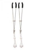 Tweezers With Pearls Silver