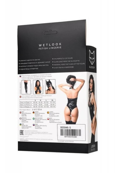 Wetlook body Jodi - black XL