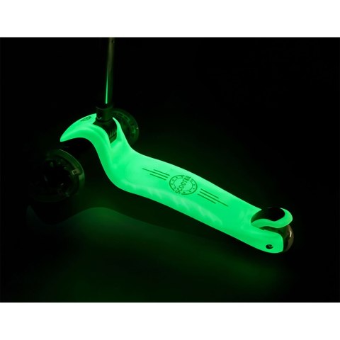 Hulajnoga trójkołowa dla dzieci balansowa świecąca w ciemności Ricokids Glow - turkusowa