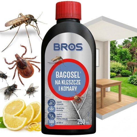 BROS - Bagosel 100EC 250ml - preparat do oprysku ogrodu przeciw komarom i kleszczom