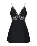 Bielizna-810-BAB-1 babydoll i stringi czarna S/M