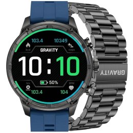 SMARTWATCH MĘSKI GRAVITY GT41-2 - BLUETOOTH CALL, DODATKOWA BRANSOLETA (sg053b)