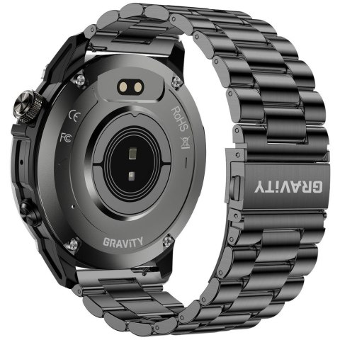SMARTWATCH MĘSKI GRAVITY GT46-4 - AMOLED, DODATKOWA BRANSOLETA (sg055d)