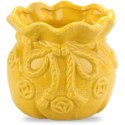 Ceramiczny Wazonik-Skarbonka w Kształcie Sakiewki Żółty