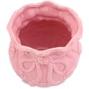 Różowy Ceramiczny Wazonik-Skarbonka w Kształcie Sakiewki