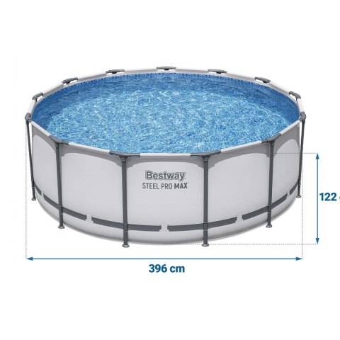 Basen ogrodowy stelażowy 396 x 122 cm 18w1 Bestway 5618W