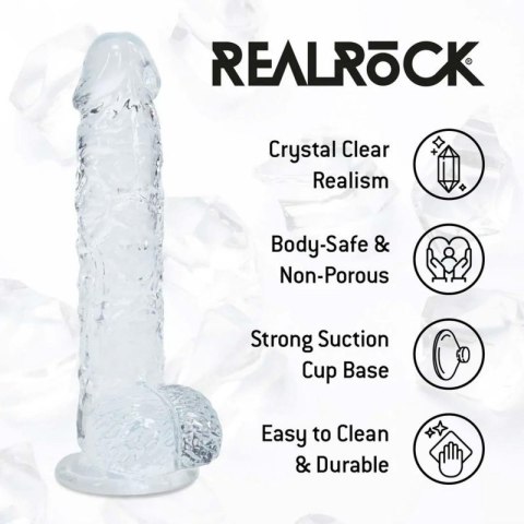 Realistic Dildo with Balls - 5" / 12,7 cm - Transparent