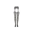 Suspender Striped Pantyhose - One Size