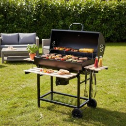 DUŻY GRILL WĘGLOWY NA KÓŁKACH Z PÓŁKAMI KLAUSBERG KB-9033