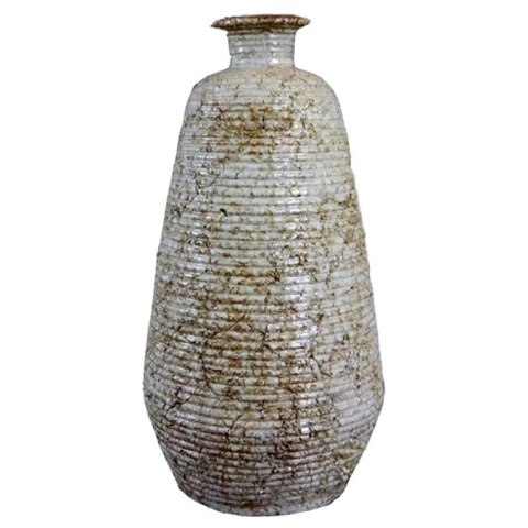Wazon kamienny Cream Stripe o wymiarach 45x22cm