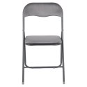 Krzesło składane BASICO grafitowe velvet