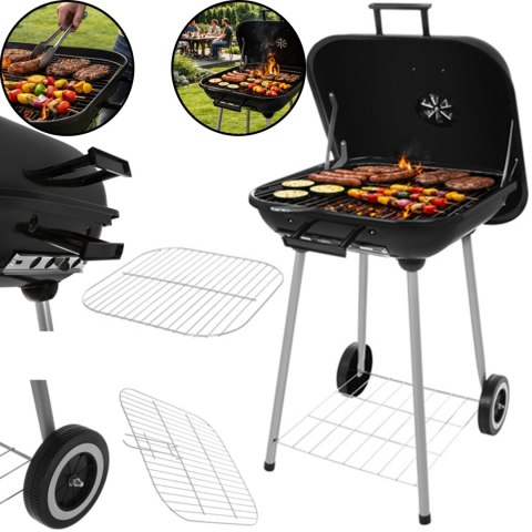 Grill Ogrodowy Z Pokrywą 53x77x46cm Kaminer