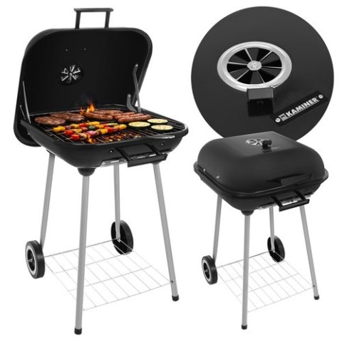 Grill Ogrodowy Z Pokrywą 53x77x46cm Kaminer