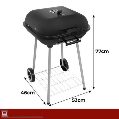 Grill Ogrodowy Z Pokrywą 53x77x46cm Kaminer