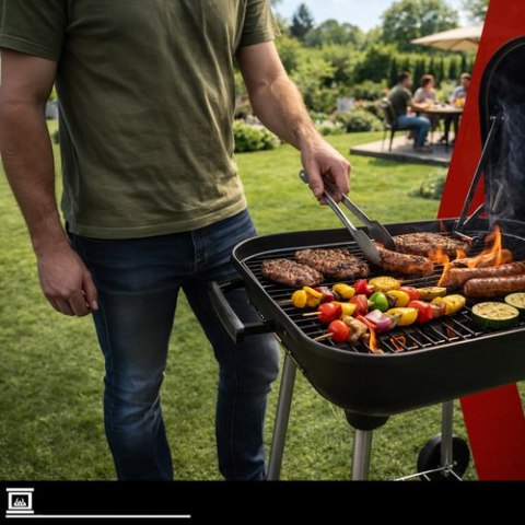 Grill Ogrodowy Z Pokrywą 53x77x46cm Kaminer