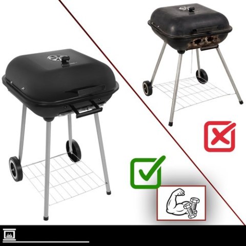 Grill Ogrodowy Z Pokrywą 53x77x46cm Kaminer