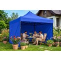 Pawilon ogrodowy 3 scianki 3 x 3m niebieski Plonos